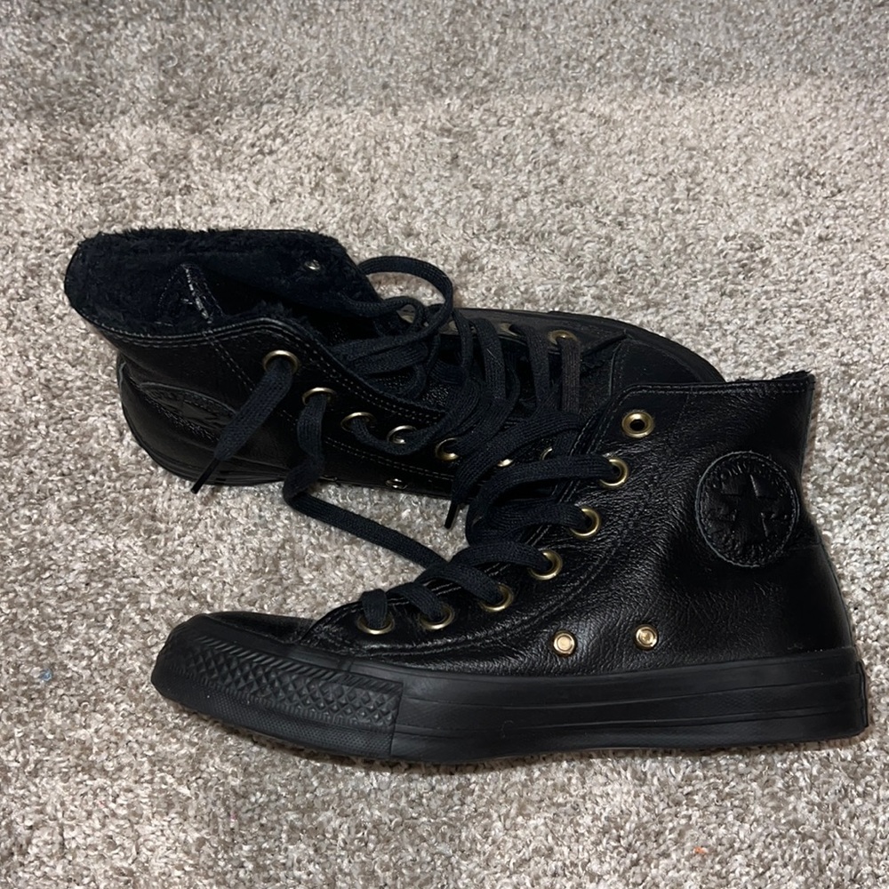 New Leather Hightop Chucks size 5